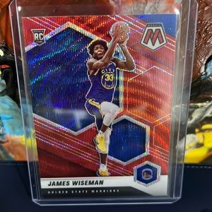 Golden state warriors James wiseman rookie red wave ssp panini mosaic insert